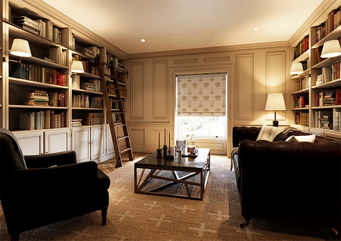 William Morris At Home Lily Flower Embroidery, Nettle - Twist&Fit Roman Blind - Image 7